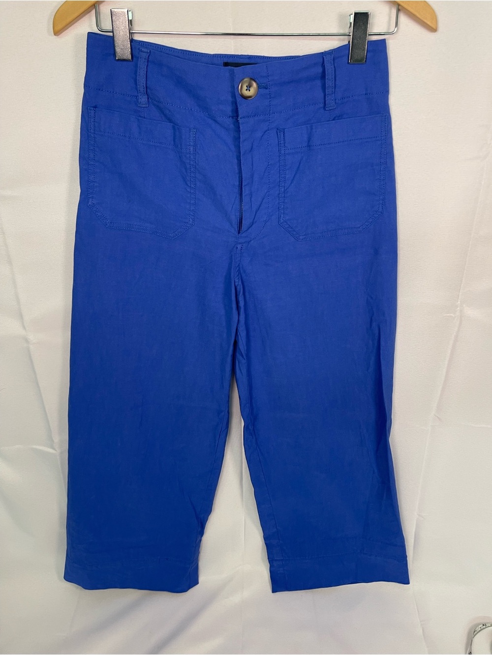 Maeve Electric Blue High-Rise Colette Cropped Pants 26